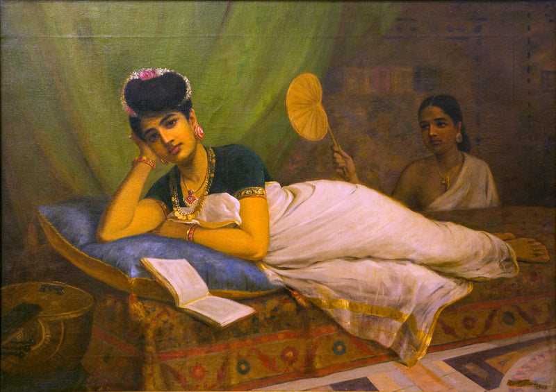 Liggande kvinna - Ravi Varmâ