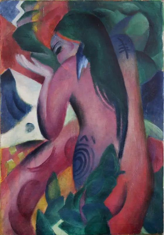 Röd kvinna - Franz Marc
