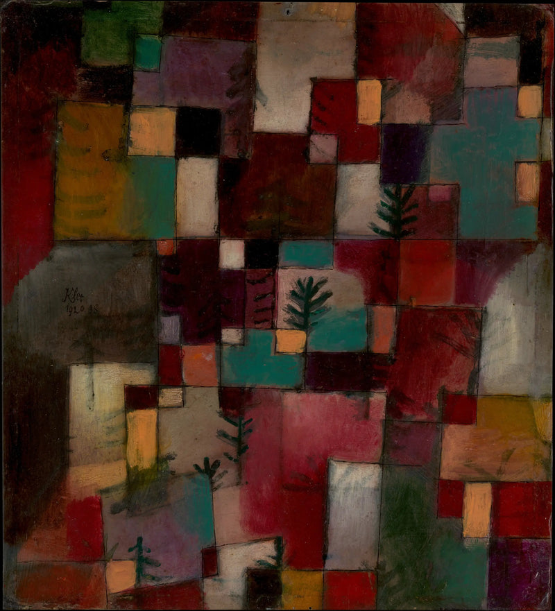 Röda-gröna och violetta-gula rytmer - Paul Klee