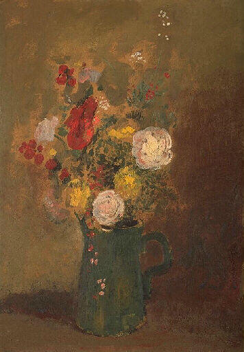Bouquet de fleurs au mimosa - Odilon Redon