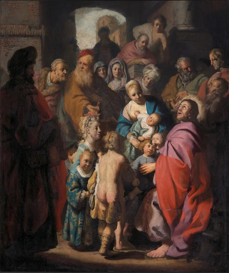 Låt de små barnen komma till mig - Rembrandt