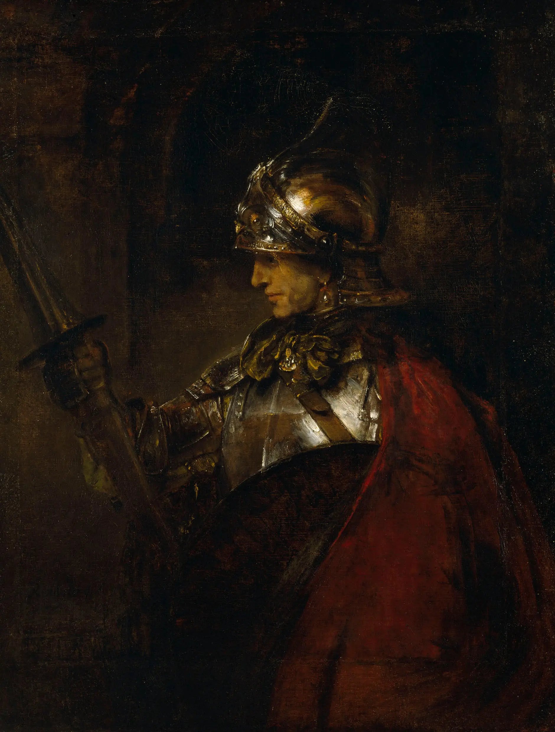 Reproduction du tableau « Homme en armure - Rembrandt » par Alpha Reproduction en peinture à l’huile