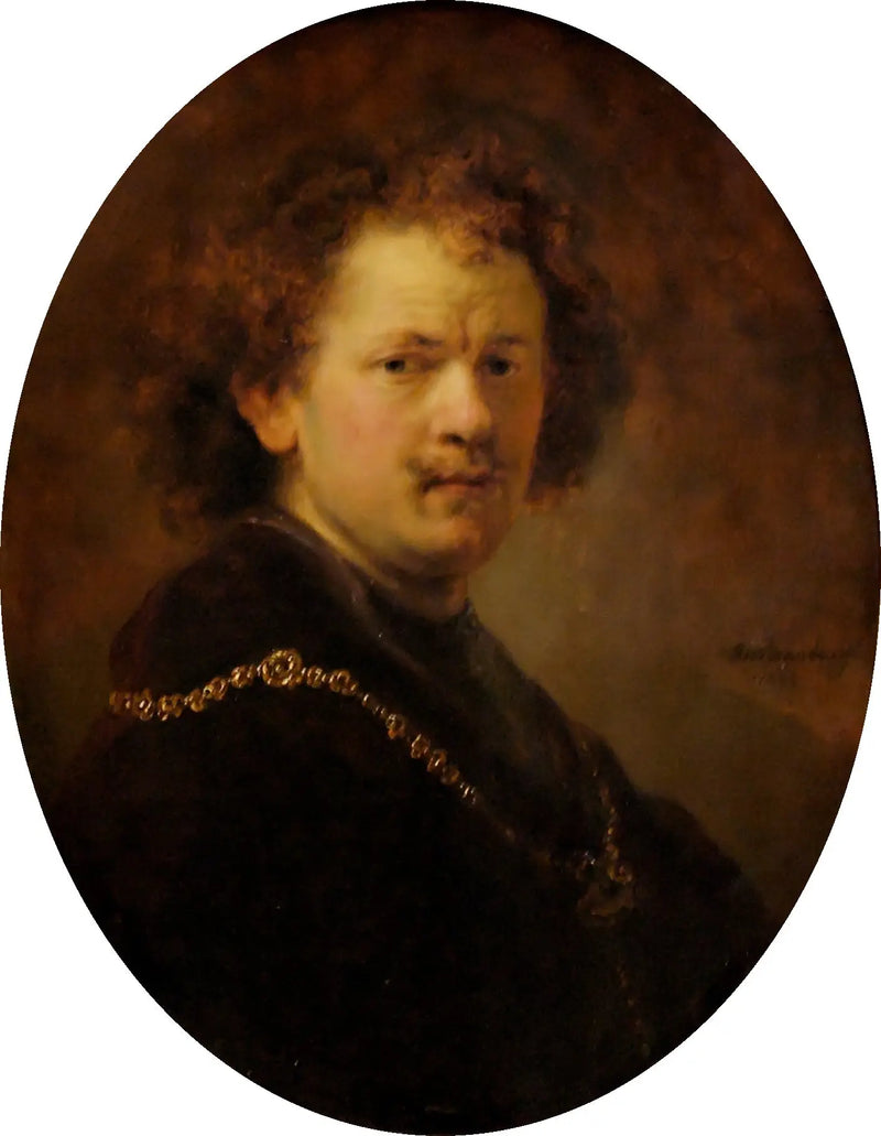 Porträtt av konstnären utan hatt - Rembrandt
