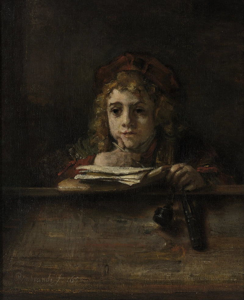 Titus vid sitt skrivbord - Rembrandt