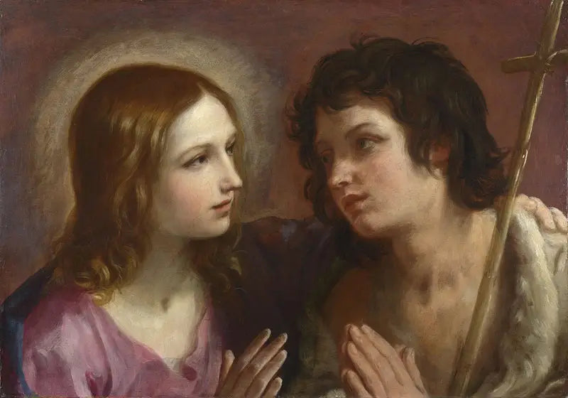 Kristus som kysser helige Johannes Döparen - Guido Reni