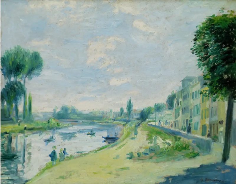 Seine-stränderna, Bougival - Pierre-Auguste Renoir