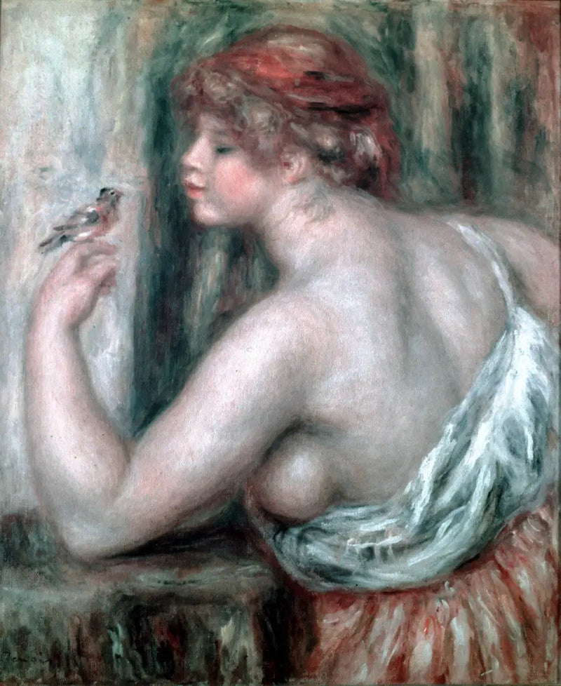 Kvinna med rödhake - Pierre-Auguste Renoir