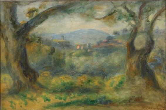 Reproduction du tableau « Paysage aux Collettes - Pierre-Auguste Renoir » par Alpha Reproduction en peinture à l’huile