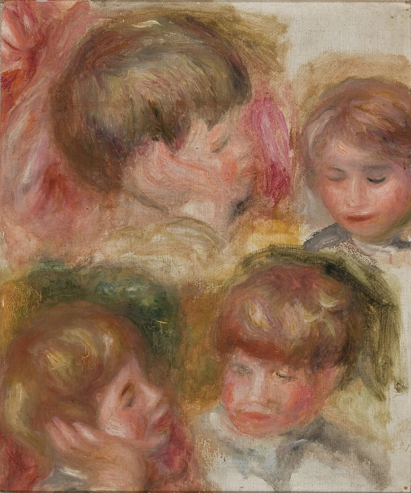Fyra huvuden - Pierre-Auguste Renoir