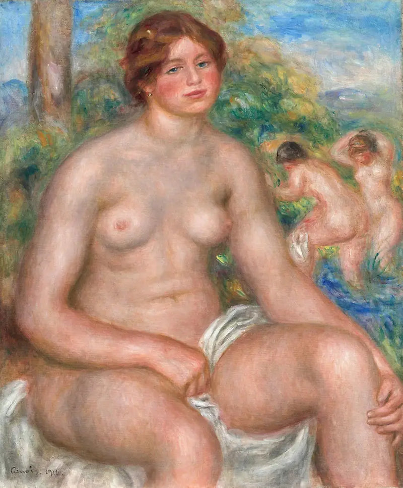 Sittande badare - Pierre-Auguste Renoir