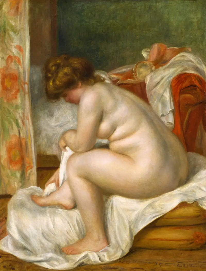 Kvinna efter badet - Pierre-Auguste Renoir