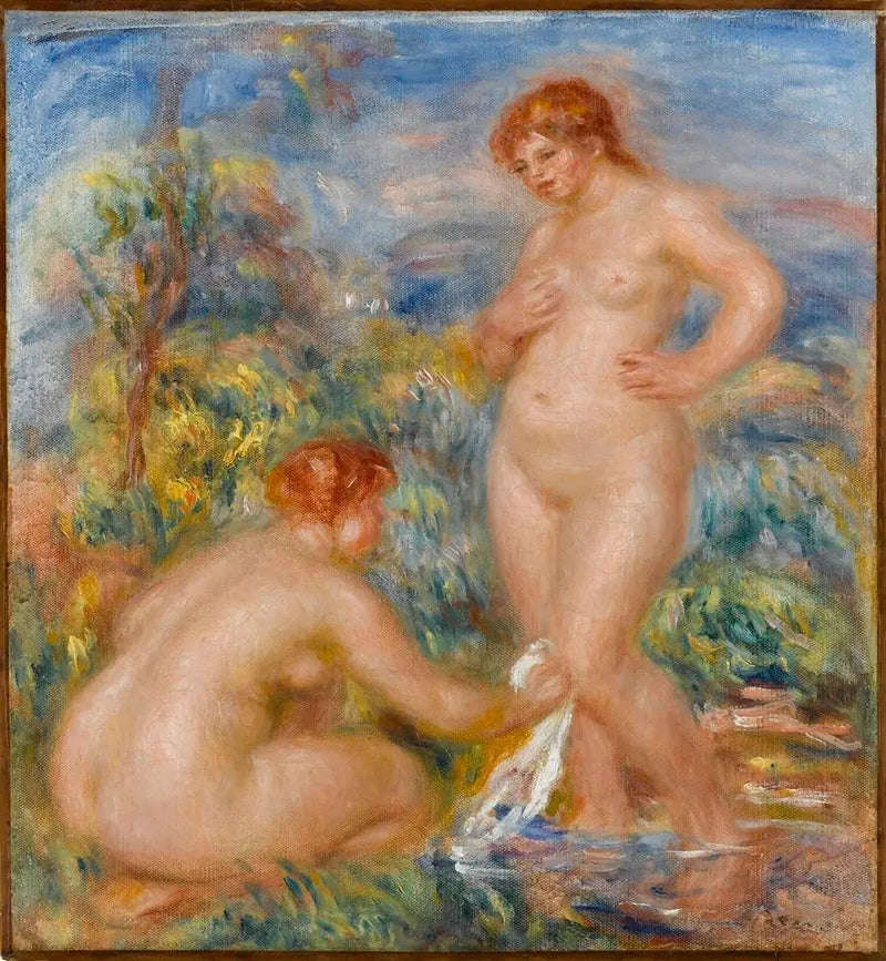 Två badande kvinnor - Pierre-Auguste Renoir