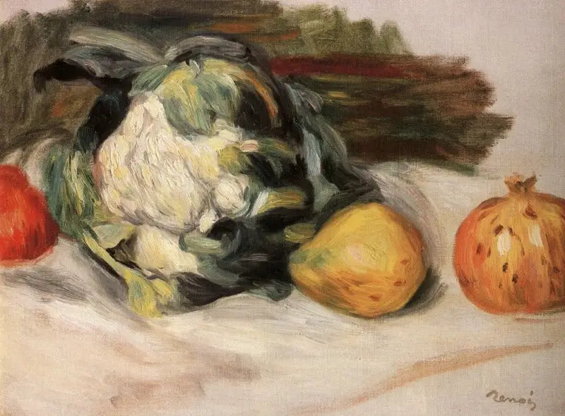Blomkål och granatäpplen. - Pierre-Auguste Renoir