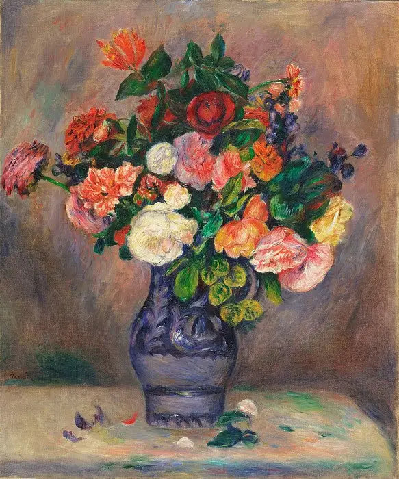 Blommor i en vas - Pierre-Auguste Renoir