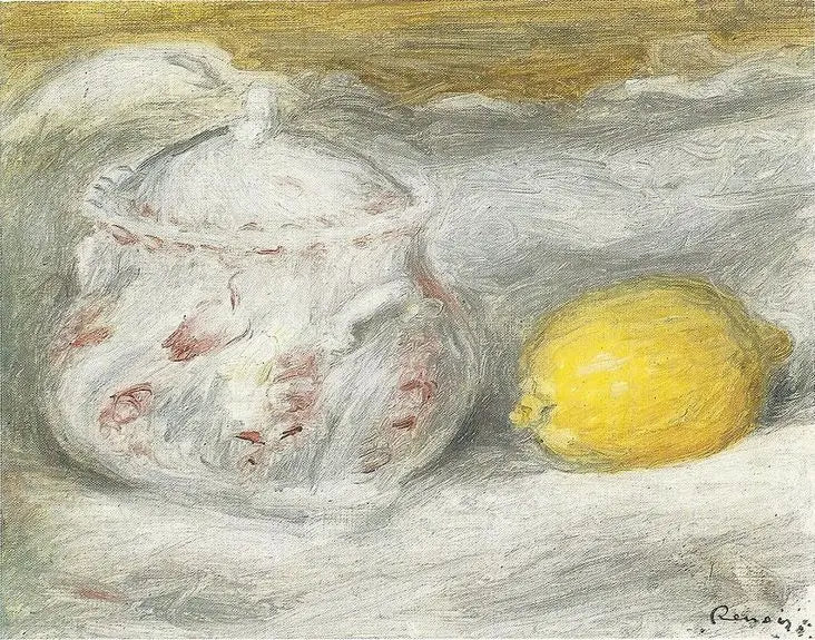 Sockerlåda och citron - Pierre-Auguste Renoir