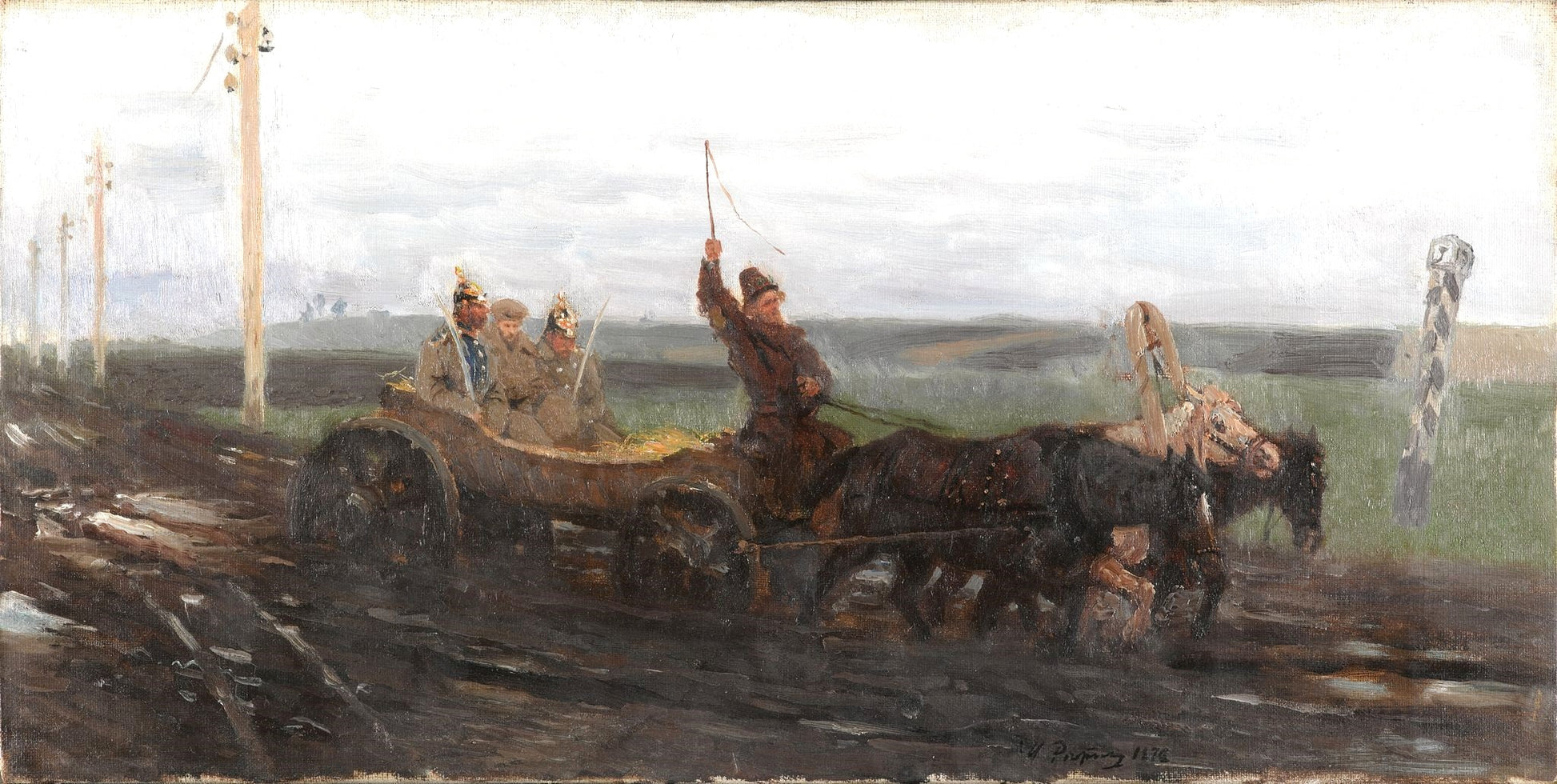 Sous bonne garde. Sur une route de vente - Ilya Repin