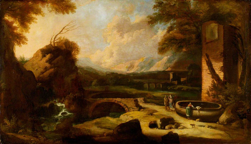 Klassisk italiensk landskap - Sebastiano Ricci