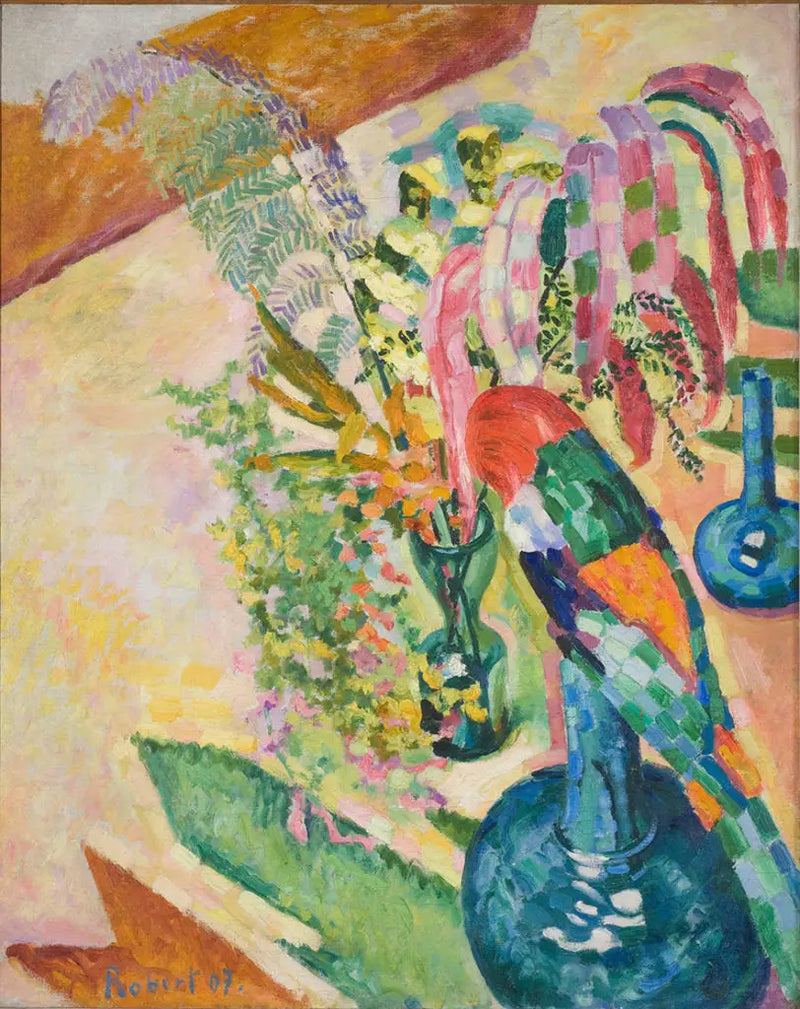 Stilleben med papegoja - Robert Delaunay