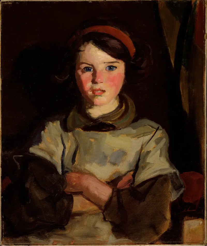Marie med röd band - Robert Henri
