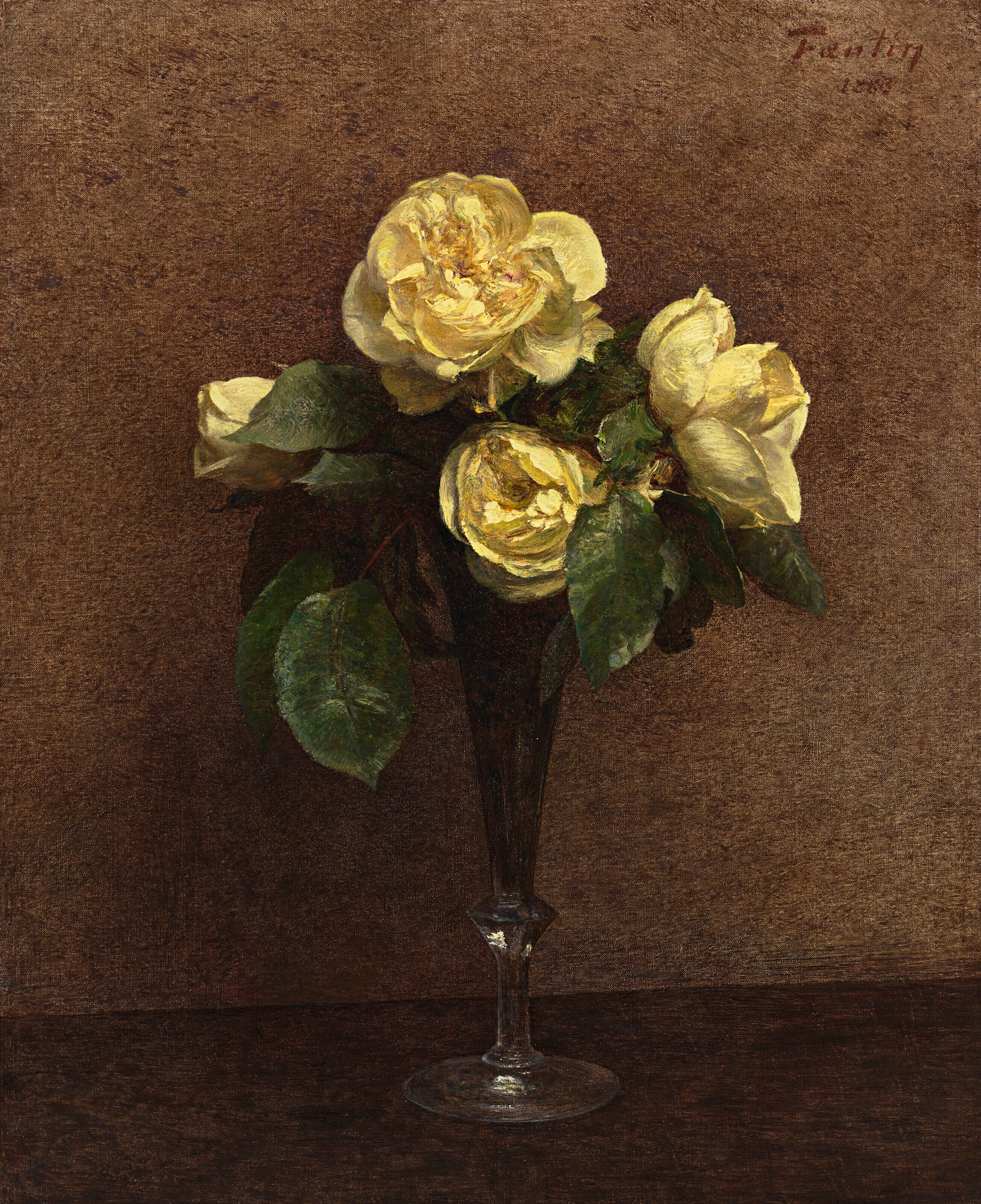Roses jaunes, Maréchal Niel - Henri Fantin-Latour