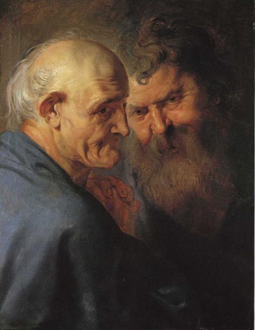 Två apostlahuvuden - Peter Paul Rubens