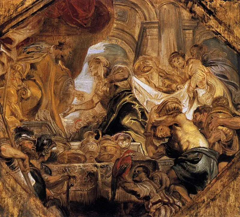 Salomon och Saba-kvinnan - Peter Paul Rubens