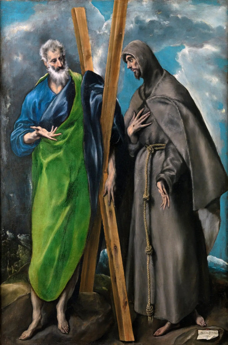 Saint André och Saint François - El Greco