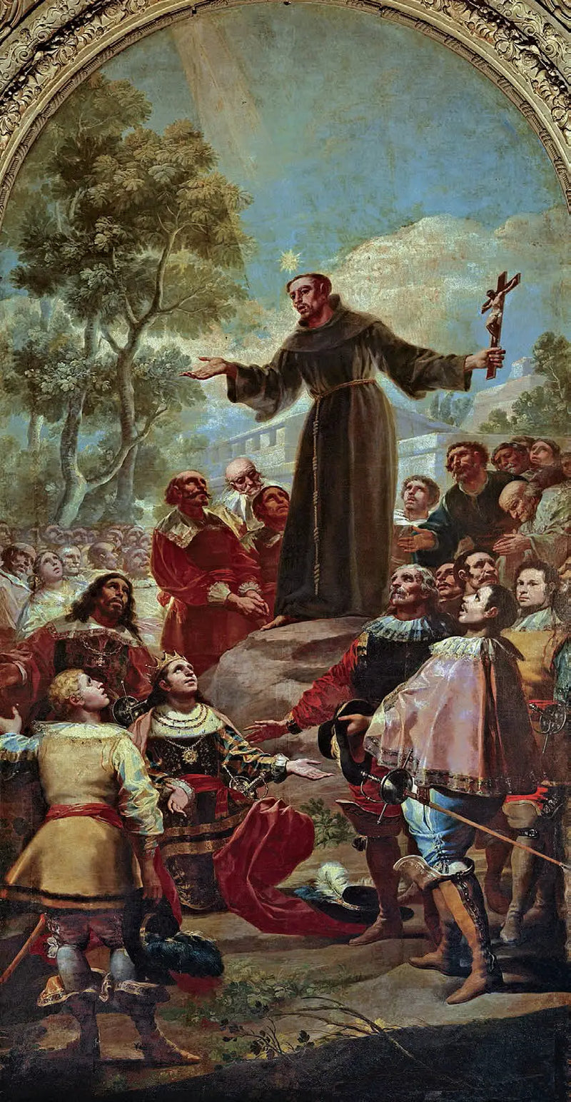 Sankt Bernardin av Siena predikar framför Alphonse V av Aragonien - Francisco de Goya