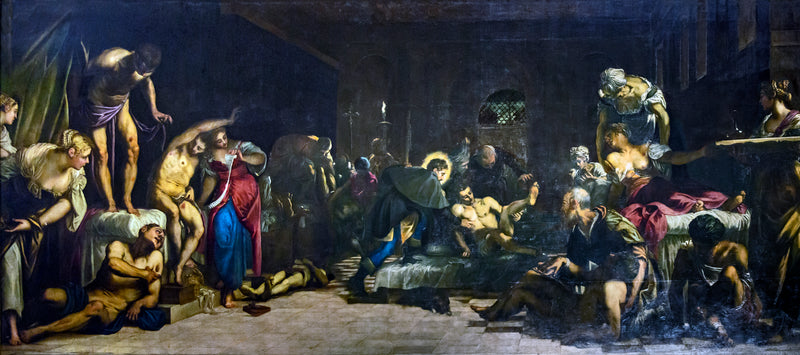 Saint Roch på sjukhuset - Jacopo Tintoretto