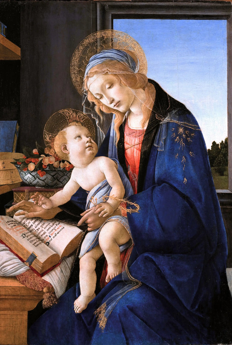 Madonnan med boken - Sandro Botticelli
