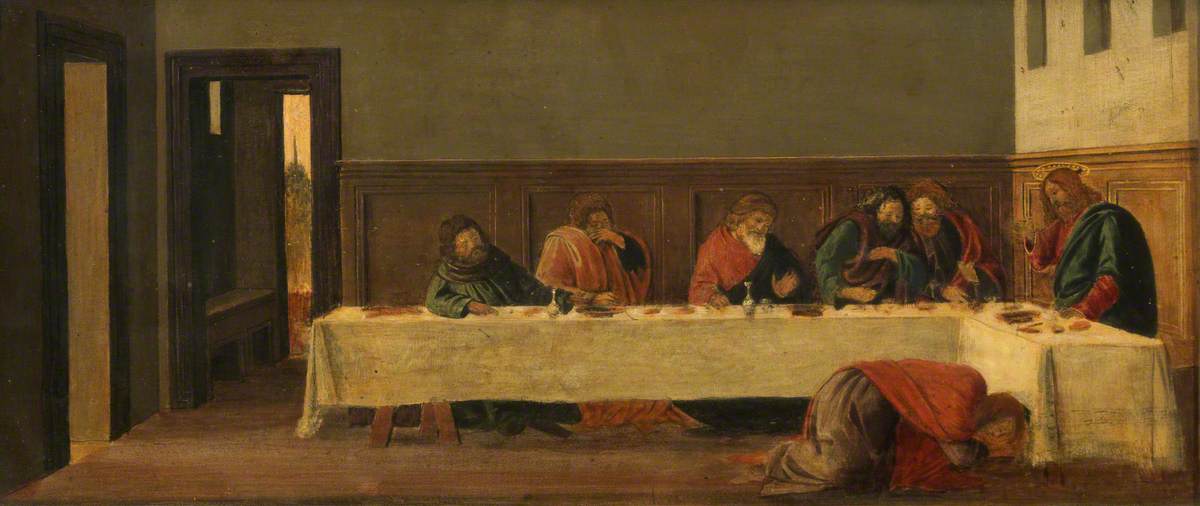 Festmåltid hos Simon (predella, andra panelen) - Sandro Botticelli