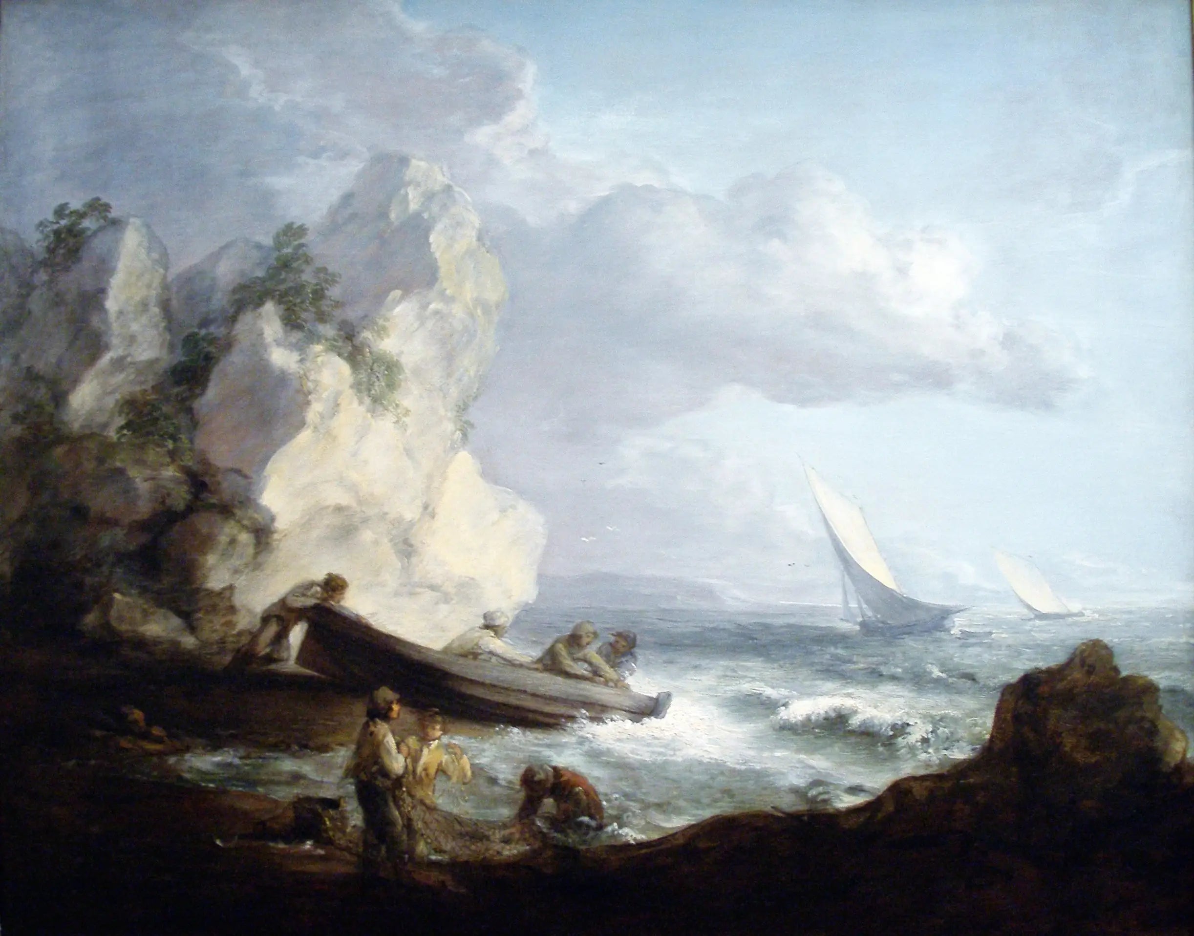 Bord de mer avec pêcheurs - Thomas Gainsborough - Alpha Reproduction