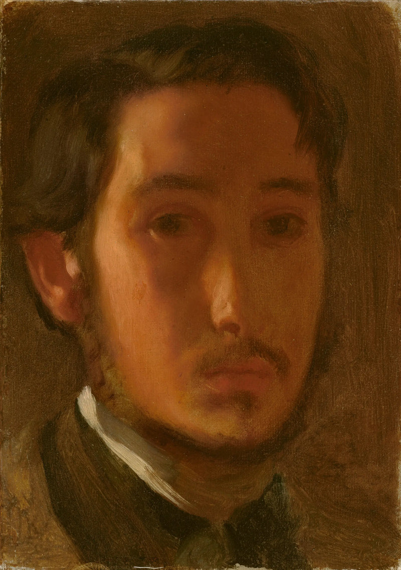 Självporträtt med vit krage - Edgar Degas