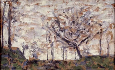 Reproduction du tableau « Arbres, hiver - Georges Seurat » par Alpha Reproduction en peinture à l’huile