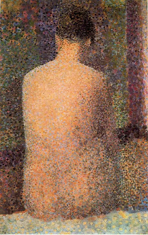 Ryggsittande kvinna - Georges Seurat