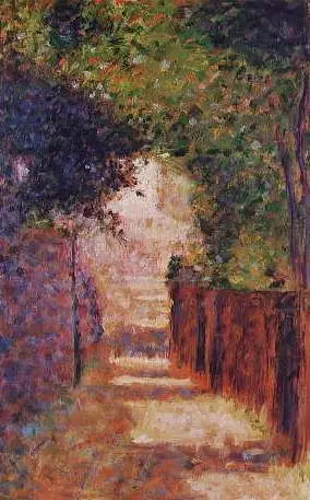 Gatan Saint-Vincent, Paris, på våren - Georges Seurat