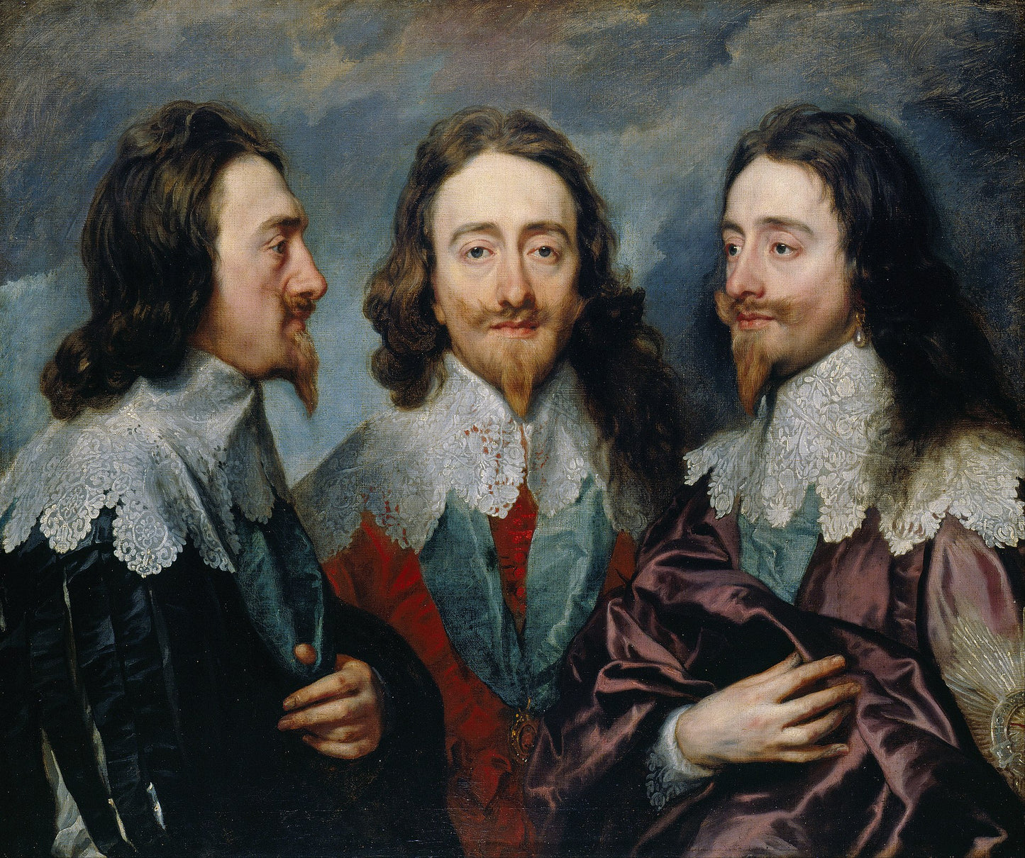 👑 Trippelporträtt av Charles I – Anthony van Dyck (cirka 1635–1636)
