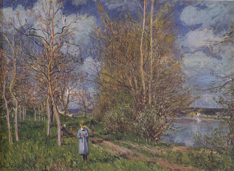 De små ängarna på våren, Av - Alfred Sisley