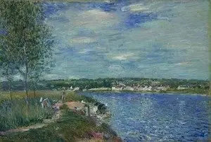 Tvättmaskiner, nära Champagne - Alfred Sisley