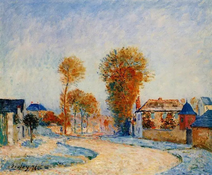 Första vita frosten - Alfred Sisley