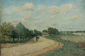 Vägen till Mantes - Alfred Sisley