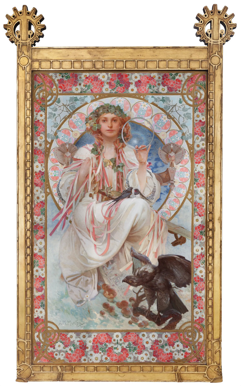 Porträtt av Joséphine Crane-Bradley i Slavia - Alphonse Mucha