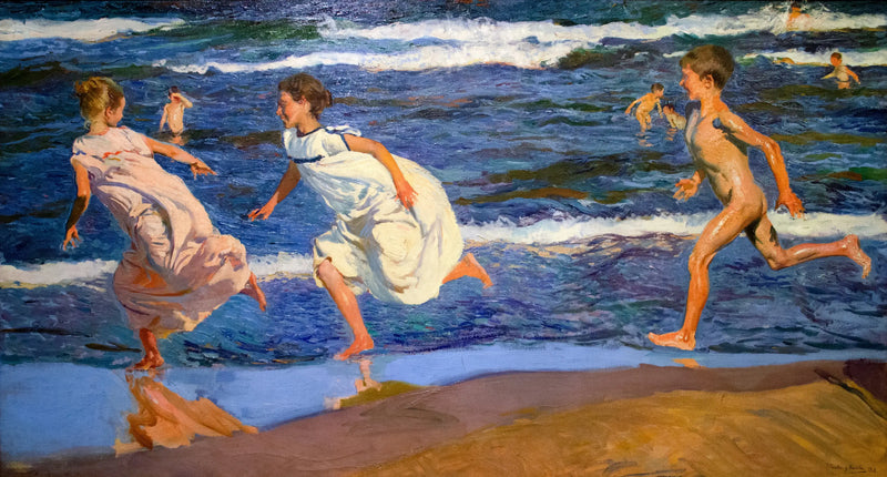 Springa längs stranden, Valencia - Joaquín Sorolla