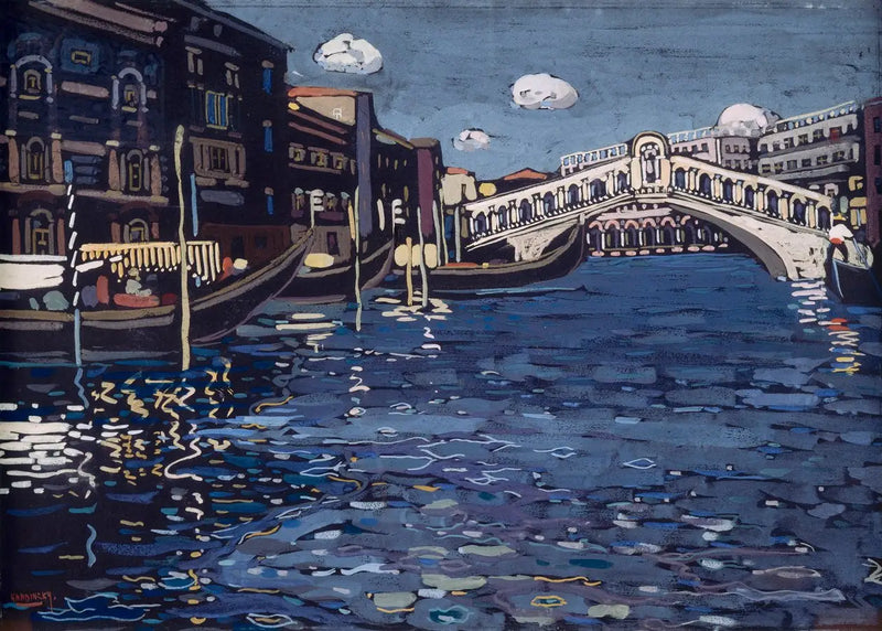 Minne från Venedig 4 (Rialtobron) - Vassily Kandinsky
