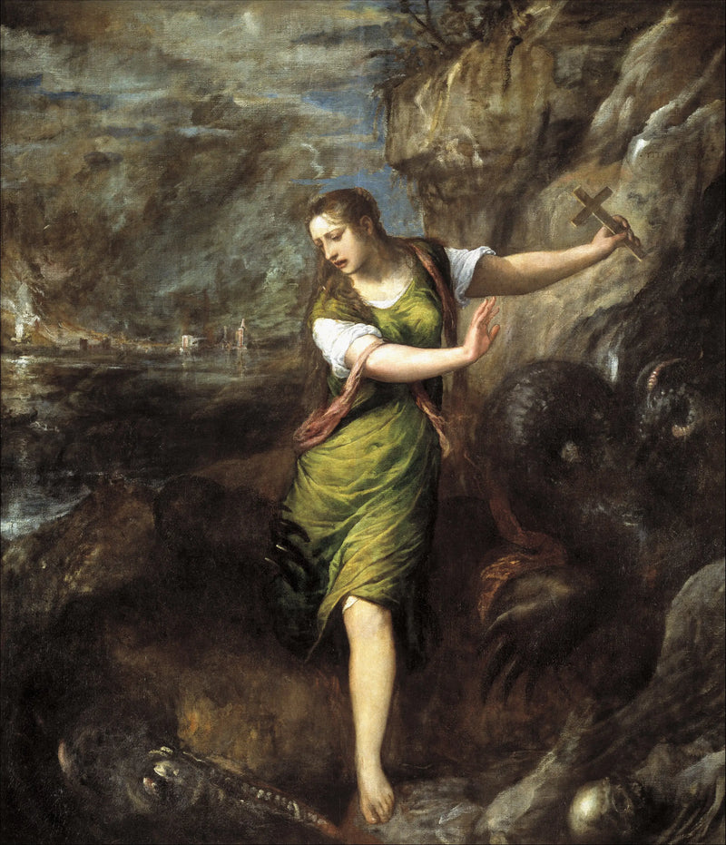 Sankt Margareta och draken - Titian