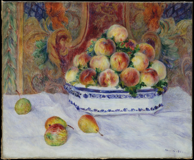 Stilleben med persikor - Pierre-Auguste Renoir