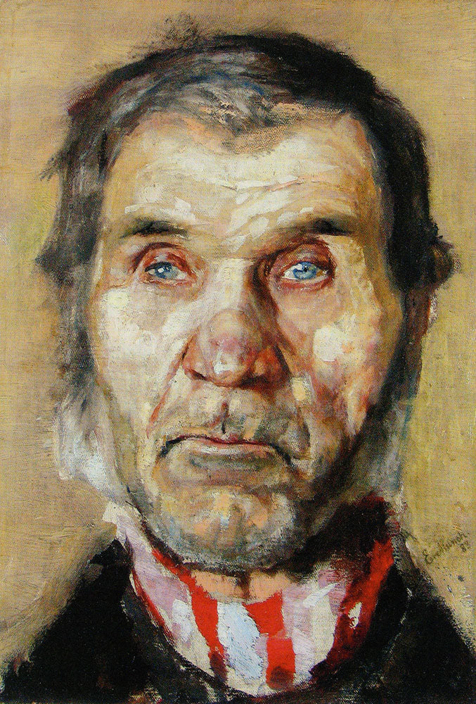 Reproduction du tableau « Étude de tête de vieil homme - Edvard Munch » par Alpha Reproduction en peinture à l’huile