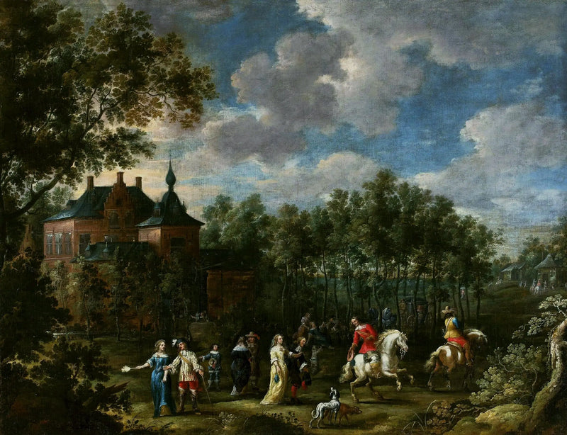 Samling i en park - David Teniers den yngre