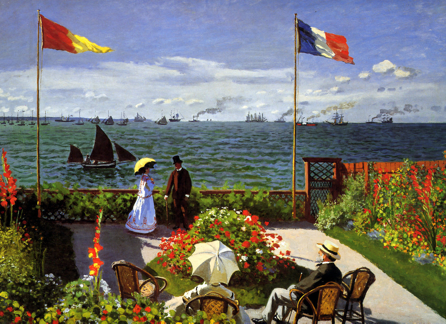 🌊 Terrass i Sainte-Adresse – Claude Monet (1867)