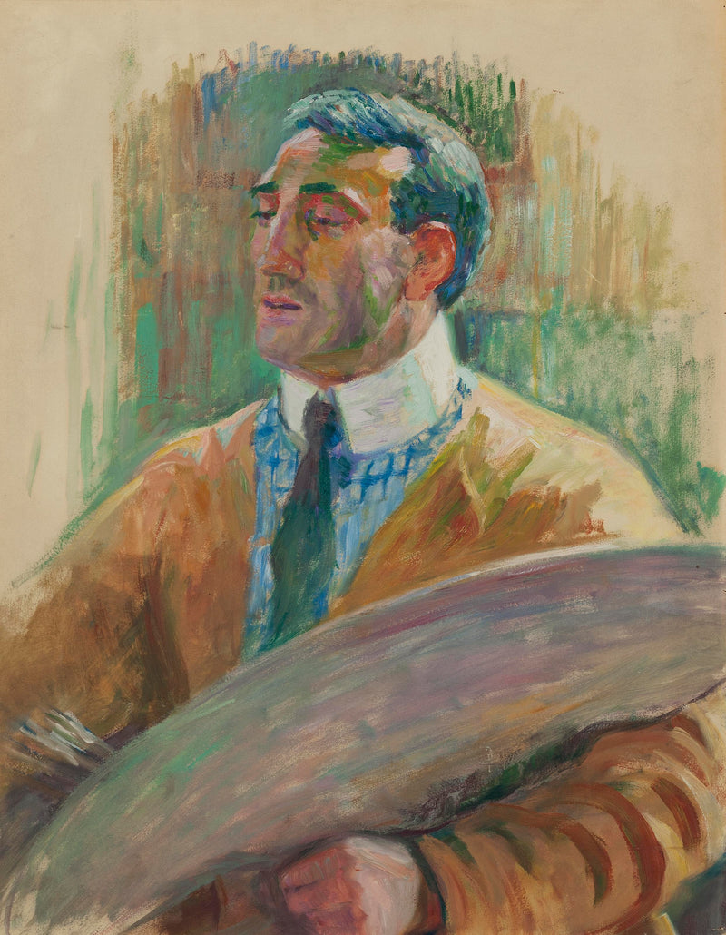 Självporträtt med en palett - Théodore van Rysselberghe